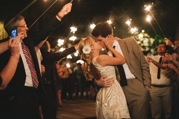 cancun wedding sparklers
